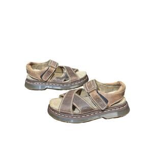 Vintage Dr. Martens Sandals Mens size 7 Brown Leather 9182 Fisherman